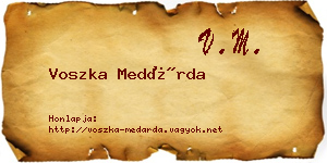 Voszka Medárda névjegykártya
